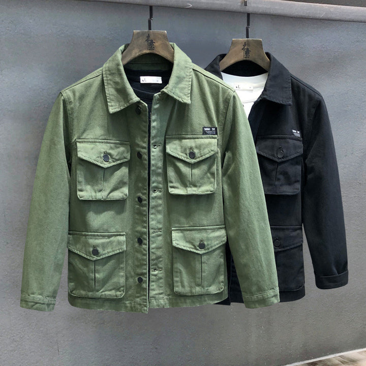 Herren vielseitige Utility-Jacke mit zahlreichen Funktionstaschen Aliams