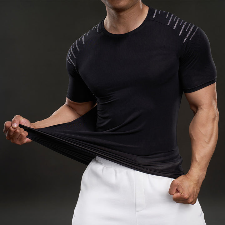 Herren Funktionales Fitness-T-Shirt mit innovativen Belüftungszonen Aliams