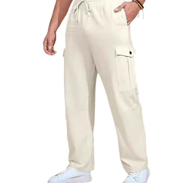 Herren Cargo-Hose mit seitlichen Taschen und verstellbarem Bund Aliams