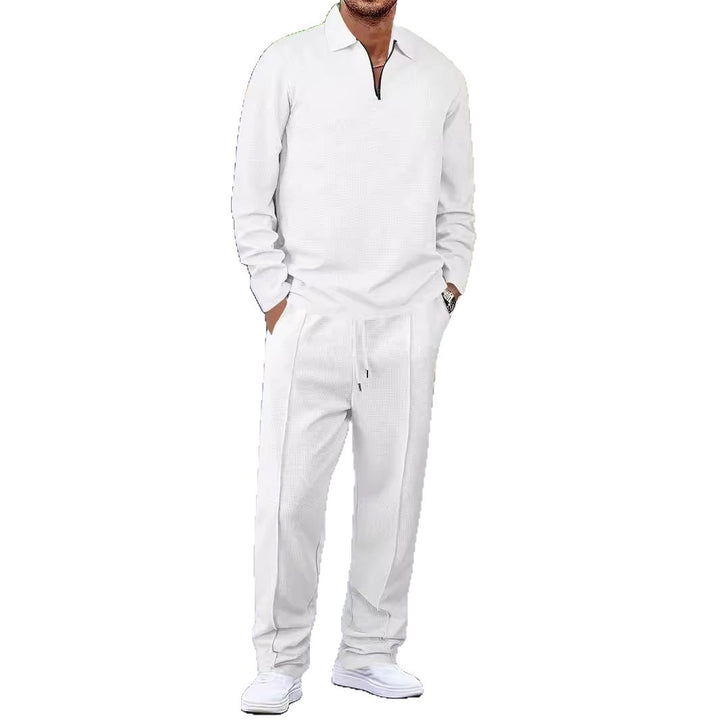 Herren Sportliches Kapuzenoberteil und Stretchhose Set mit atmungsaktivem Strukturmaterial Aliams