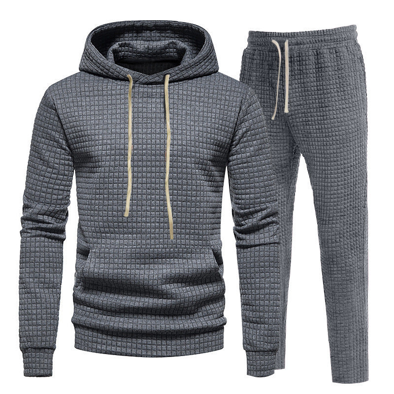 Herren Sportliches Hoodie-Set mit modischem Strukturdesign und elastischen Bündchen Aliams