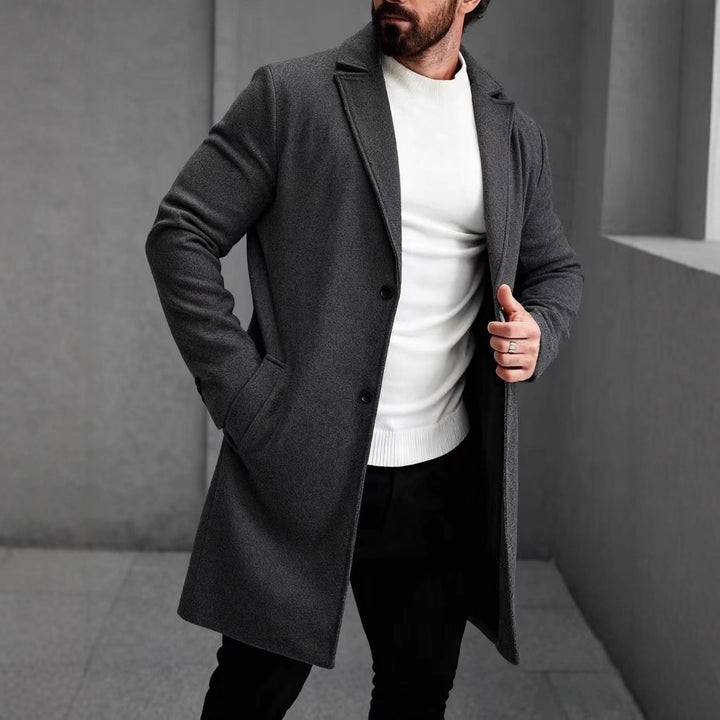 Herren eleganter Wollmantel mit schmaler Silhouette Aliams