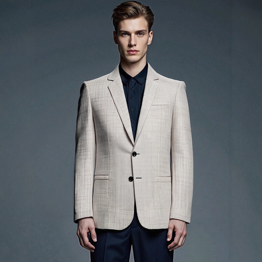 Herren eleganter strukturierten Anzugjacke Aliams