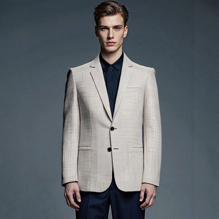 Herren eleganter strukturierten Anzugjacke Aliams