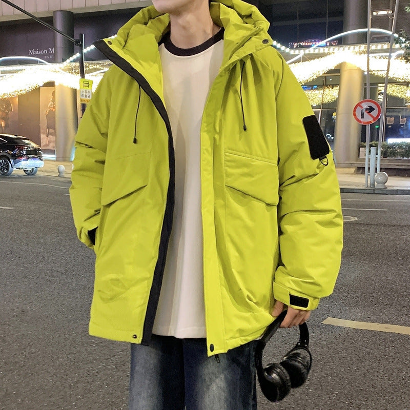 Herren isolierte Übergangsjacke mit vielseitigen Taschen und verstellbarem Kapuzensystem Aliams