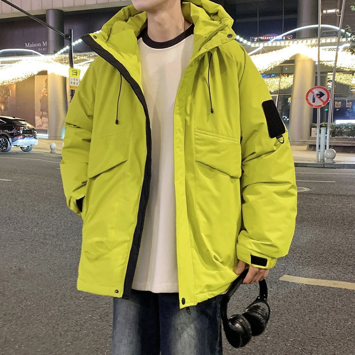 Herren isolierte Übergangsjacke mit vielseitigen Taschen und verstellbarem Kapuzensystem Aliams