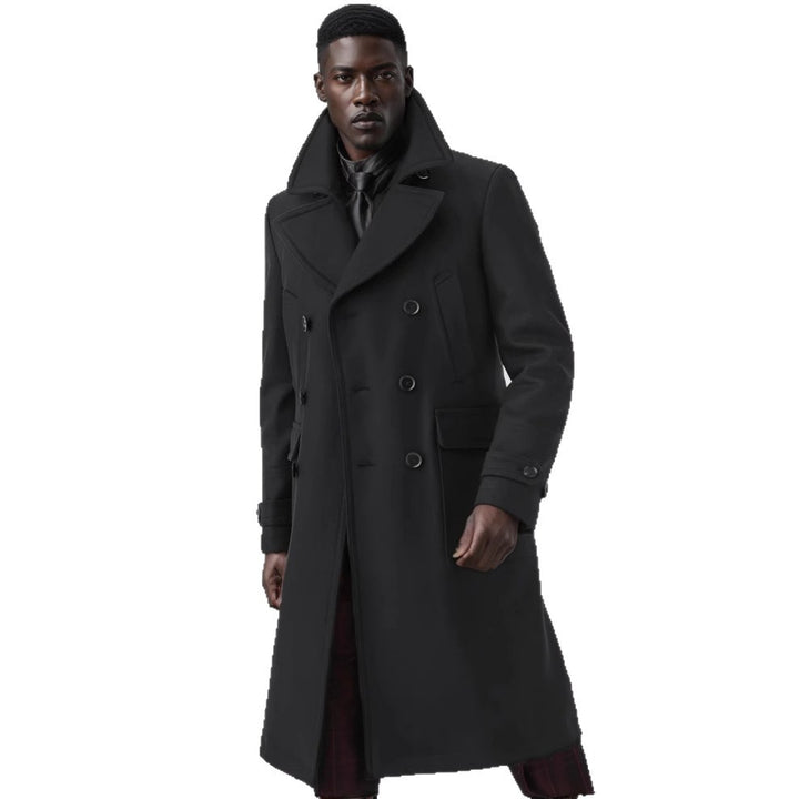 Herren eleganter Trenchcoat mit doppelter Knopfleiste Aliams