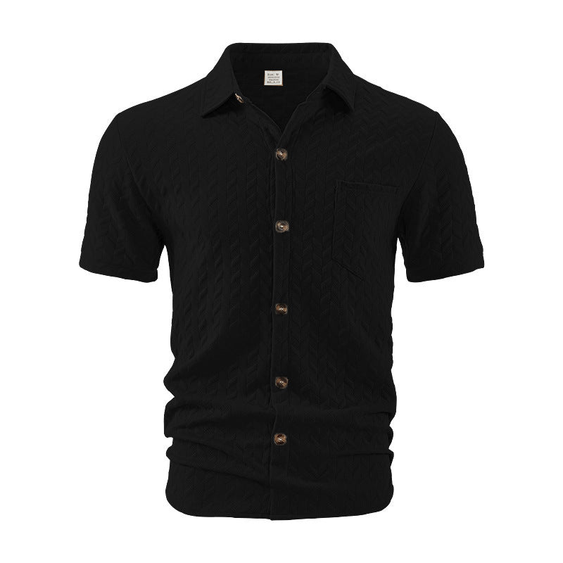 Herren Kurzarm-Hemd mit strukturiertem Design Aliams