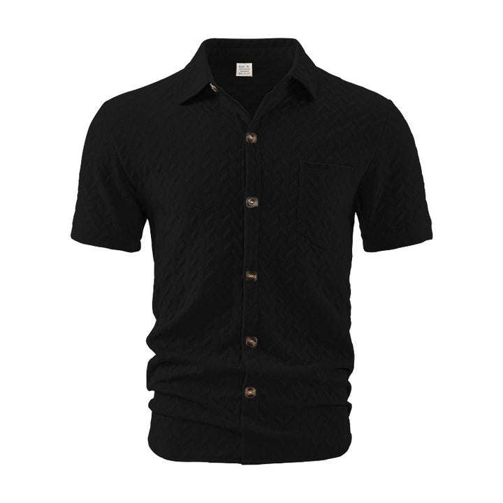 Herren Kurzarm-Hemd mit strukturiertem Design Aliams