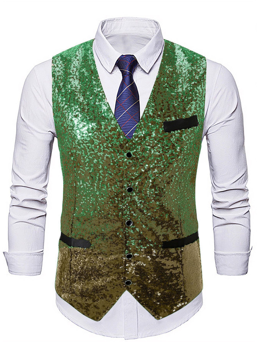 Herren Glitzernde Anzugweste Aliams