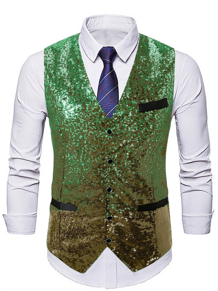 Herren Glitzernde Anzugweste Aliams