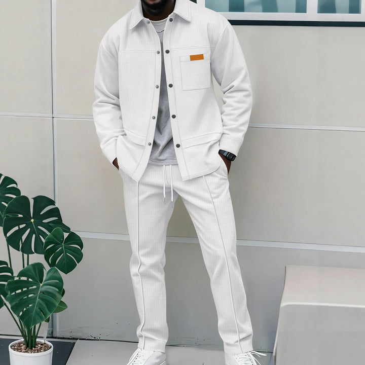 Herren bequeme und stilvolle Freizeitjacke mit passenden Jogginghosen Aliams