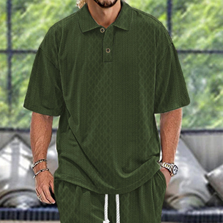 Herren Polohemd mit strukturiertem Design und bequemer Passform Aliams