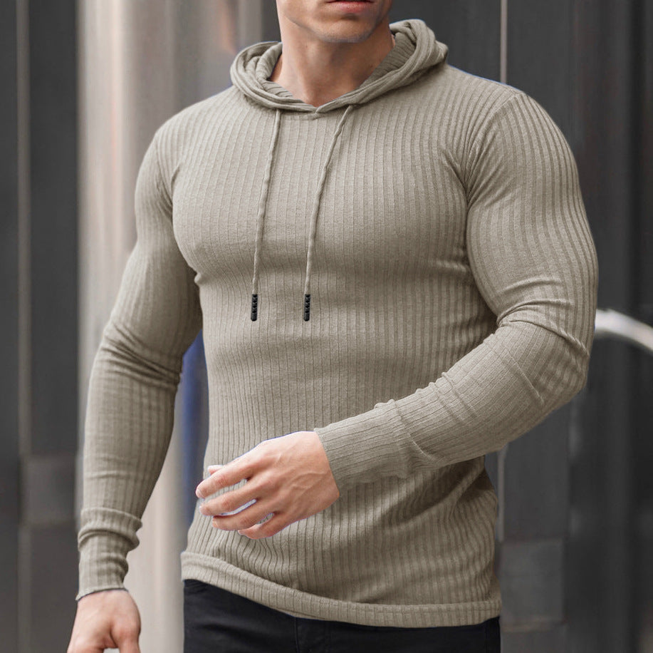 Herren Kapuzenpullover mit trendigem Rippdesign Aliams