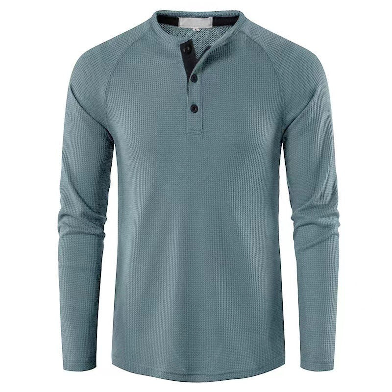 Herren elegantes Longsleeve mit Knopfleiste Aliams