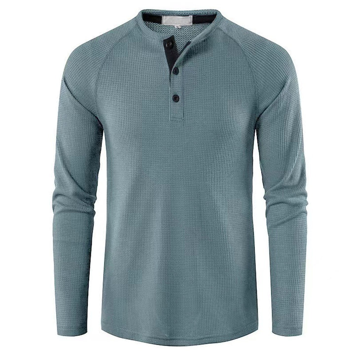 Herren elegantes Longsleeve mit Knopfleiste Aliams