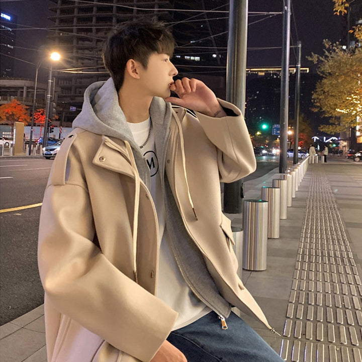 Herren Übergröße Winterjacke mit Kapuze und modernen Details Aliams