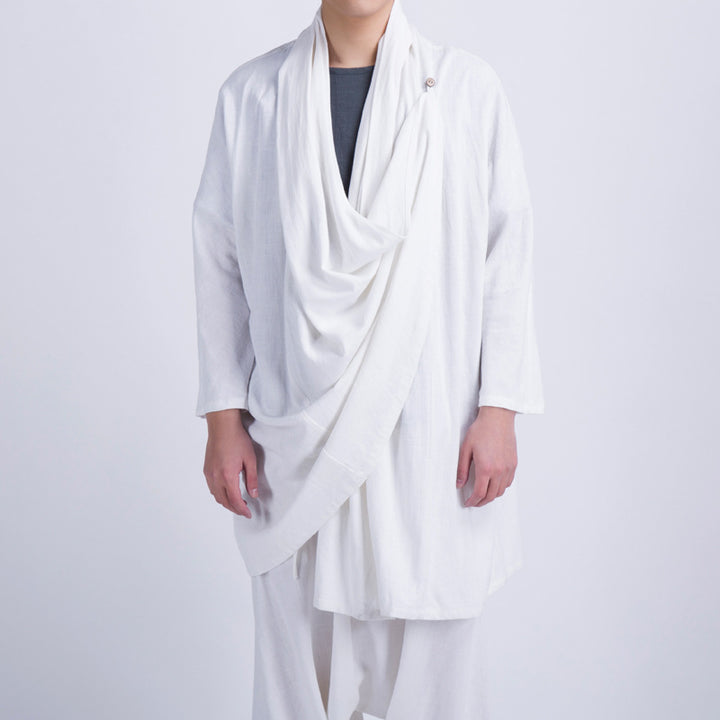 Herren Überwurfjacke mit asymmetrischem Schnitt und dekorativen Details Aliams