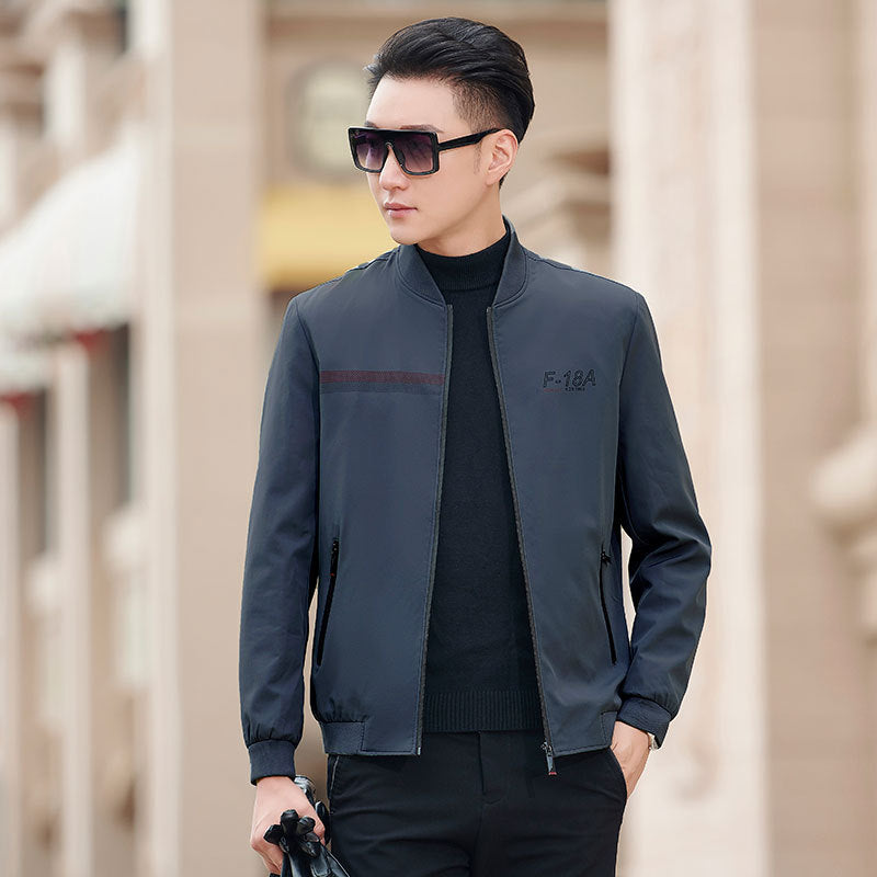 Herren sportliche Bomberjacke mit trendy Details und praktischen Reißverschlusstaschen Aliams