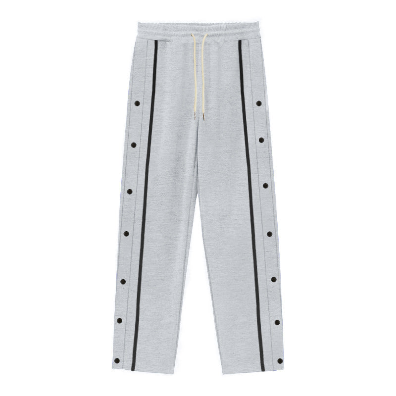 Herren Sportliche Freizeithose mit Druckknopf-Elementen Aliams