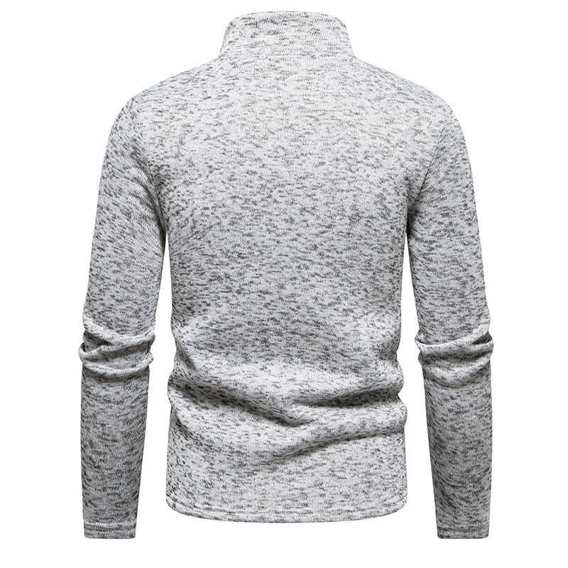 Herren Fleecejacke mit hoher Stehkragen und durchgehendem Reißverschluss Aliams