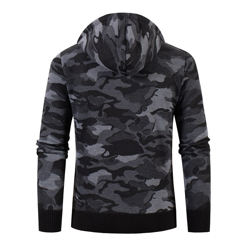 Herren Kapuzenjacke mit warmem Innenfutter und praktischen Reißverschlusstaschen Aliams