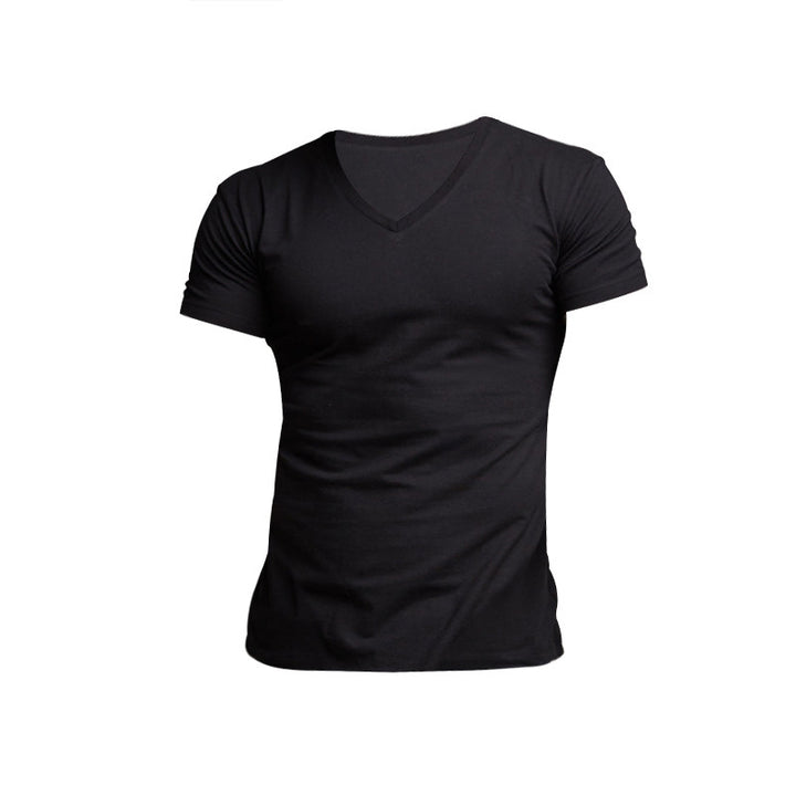 Herren V-Ausschnitt T-Shirt aus weichem Baumwollmix Aliams