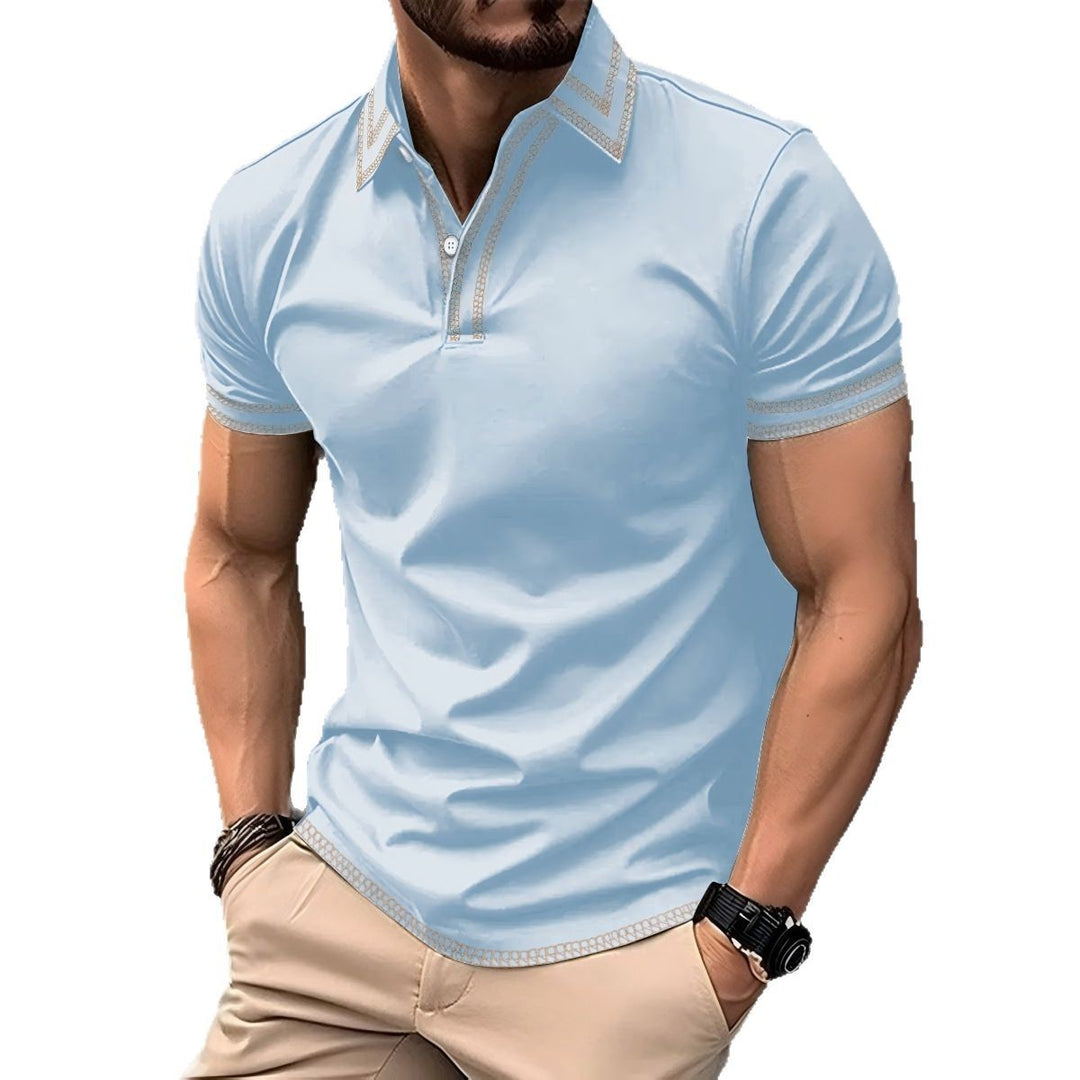 Stylisches Herren-Poloshirt mit trendigen Stickdetails Aliams