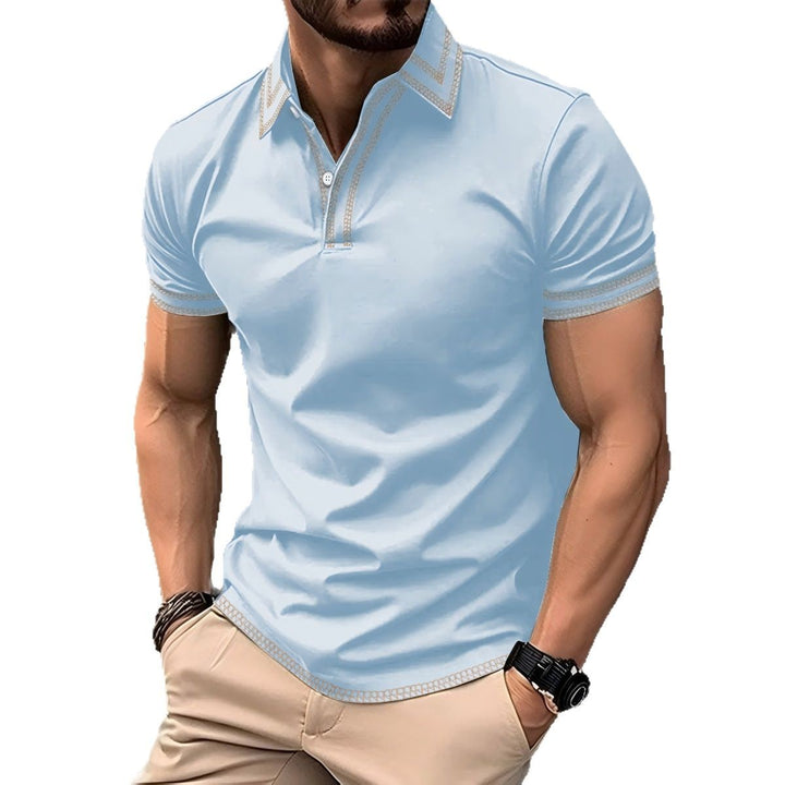 Stylisches Herren-Poloshirt mit trendigen Stickdetails Aliams