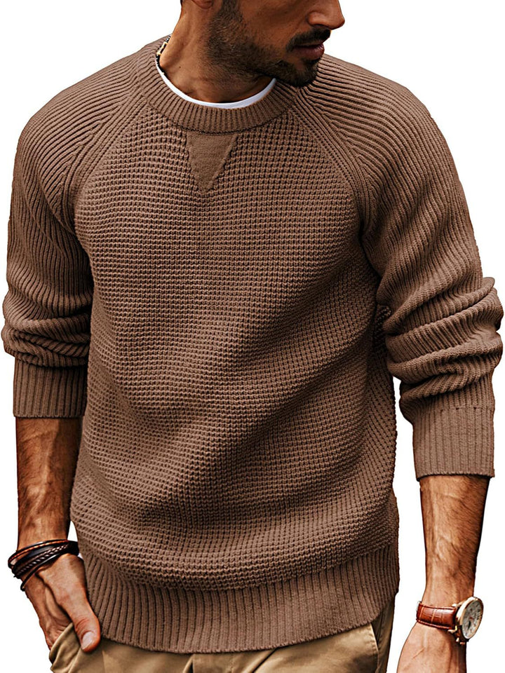 Herren Klassischer Strickpullover mit strukturiertem Muster Aliams