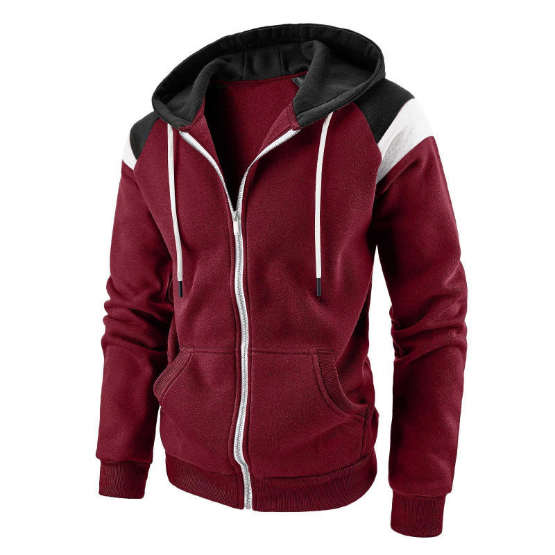 Herren sportlicher Hoodie mit farblich abgesetzten Details Aliams