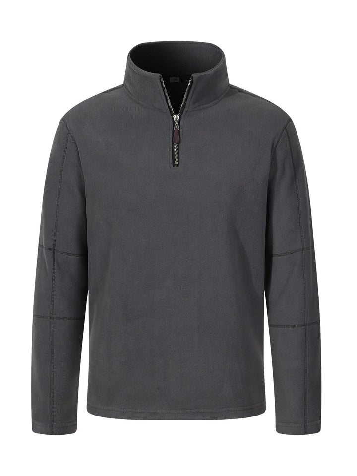 Herren Fleecejacke mit hohem Kragen und praktischem Reißverschluss Aliams