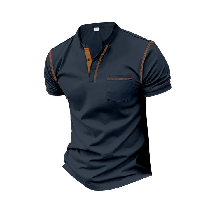 Herren Poloshirt mit modernem Kragen und praktischen Knopfdetails Aliams