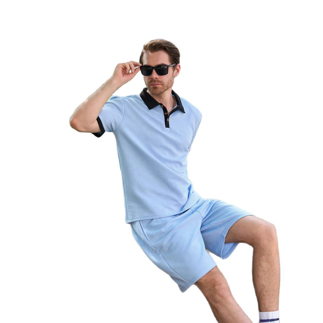 Herren Sportliches Polohemd mit kontrastierenden Details und passenden Shorts Aliams