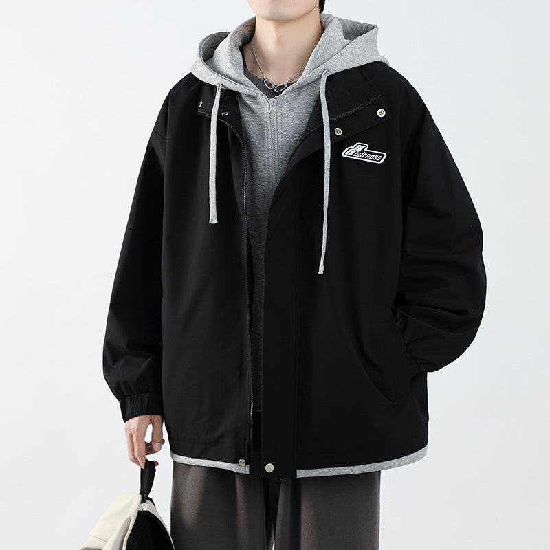 Herren Übergangsjacke mit Hoodie und praktischen Taschen Aliams