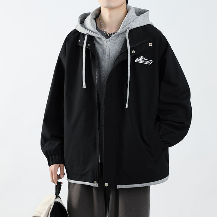 Herren Übergangsjacke mit Hoodie und praktischen Taschen Aliams