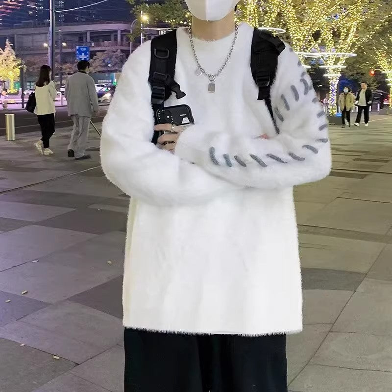 Damen gemütlicher Strickpullover mit stilvollen Details Aliams