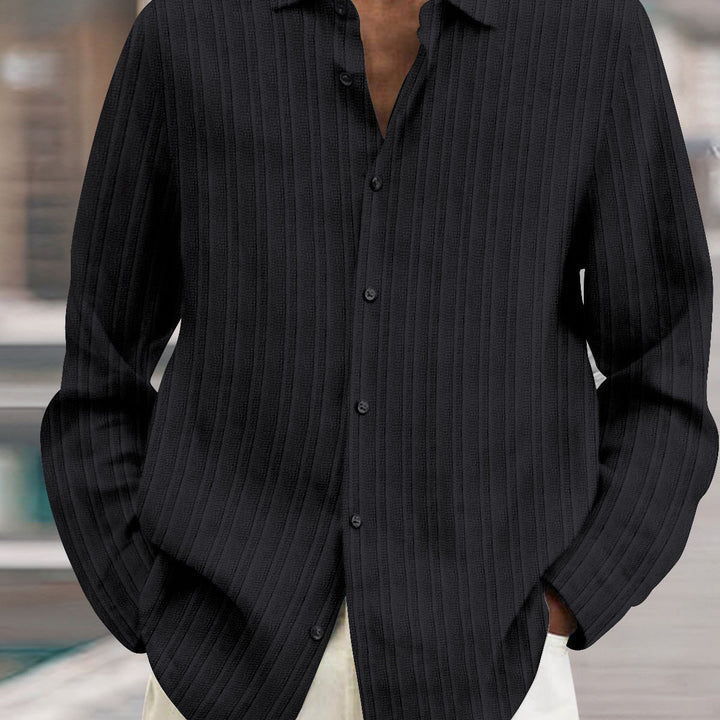 Herren Hemd mit feinem Streifenmuster und lässigem Schnitt Aliams