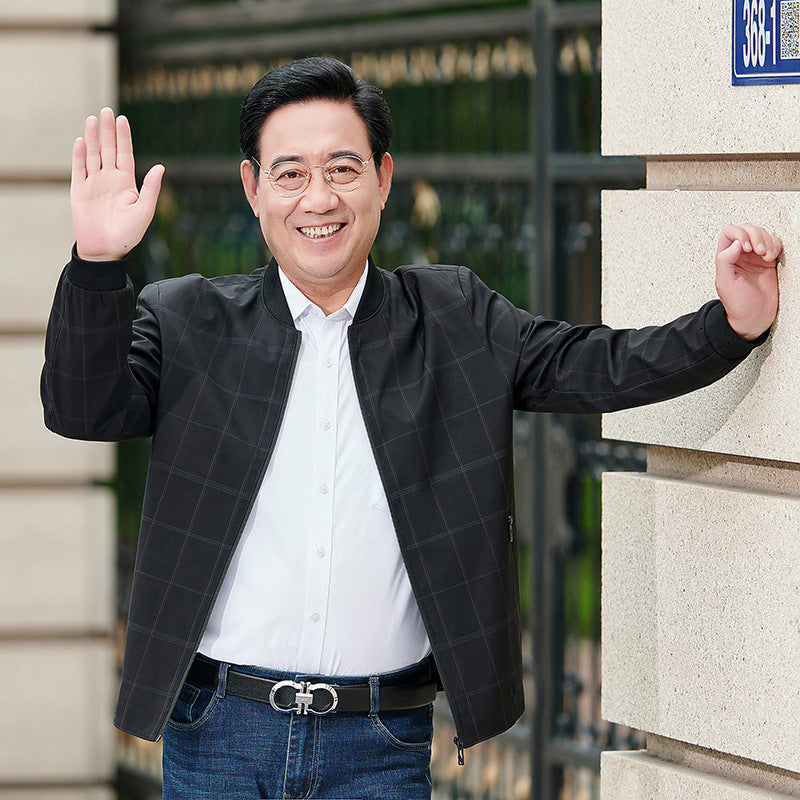 Herren elegante Freizeitjacke im modernen Karomuster Aliams