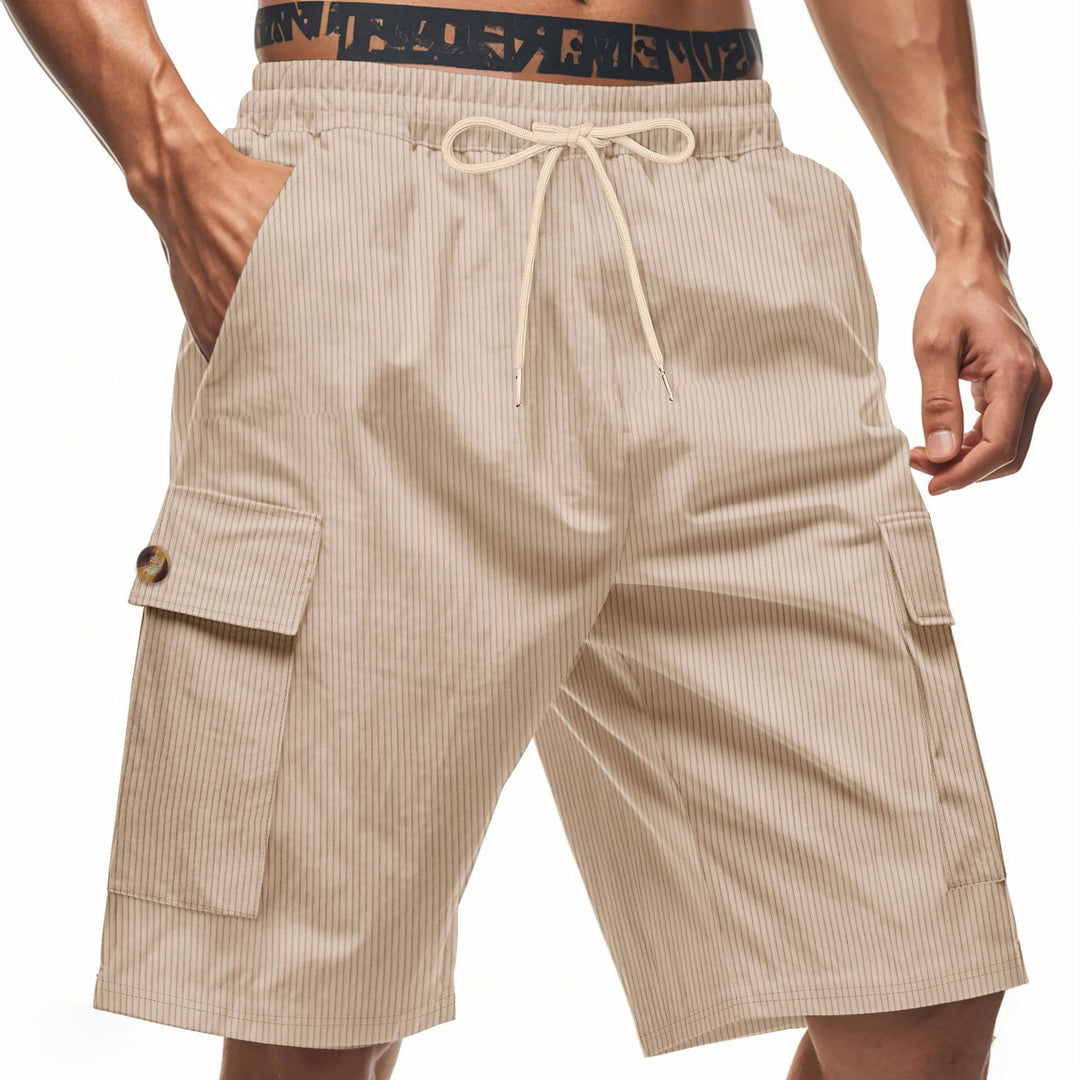 Herren Cargo-Shorts mit verstellbarem Kordelzug und praktischen Seitentaschen Aliams