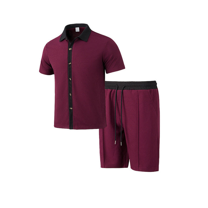 Herren Freizeit Set aus atmungsaktivem Kurzarmhemd und bequemen Shorts Aliams