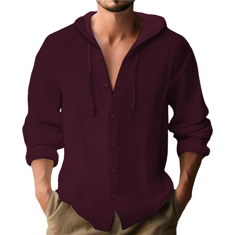 Herren Kapuzenbluse mit strukturiertem Design Aliams