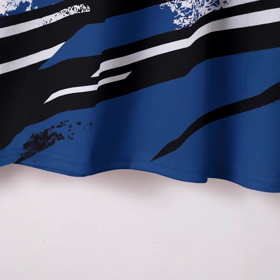 Herren Kurzarm Poloshirt mit dynamischem Streifenmuster Aliams