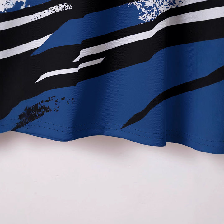 Herren Kurzarm Poloshirt mit dynamischem Streifenmuster Aliams