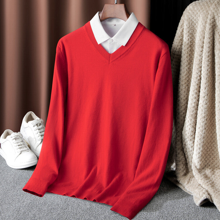 Herren V-Ausschnitt Pullover Aliams