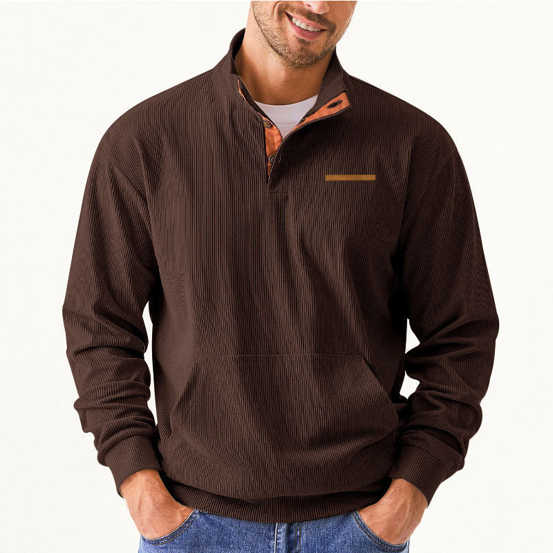 Herren Hochwertiger Pullover mit halbem Reißverschluss und komfortabler Passform Aliams