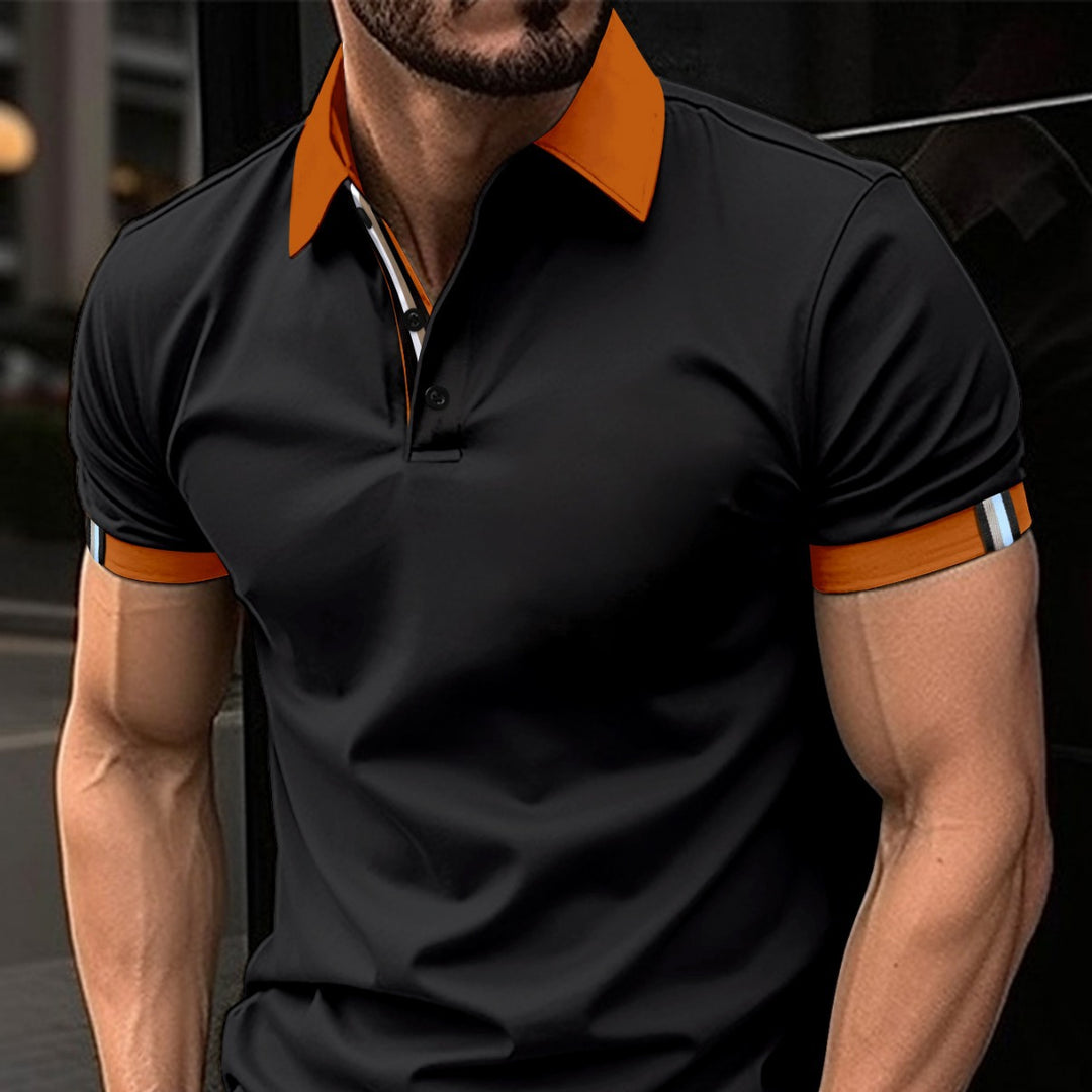 Herren Performance Polohemd mit Kontrastdetails Aliams