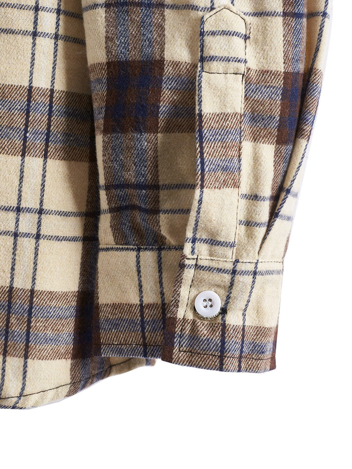 Herren Hemd mit integrierter Kapuze und Karomuster Aliams