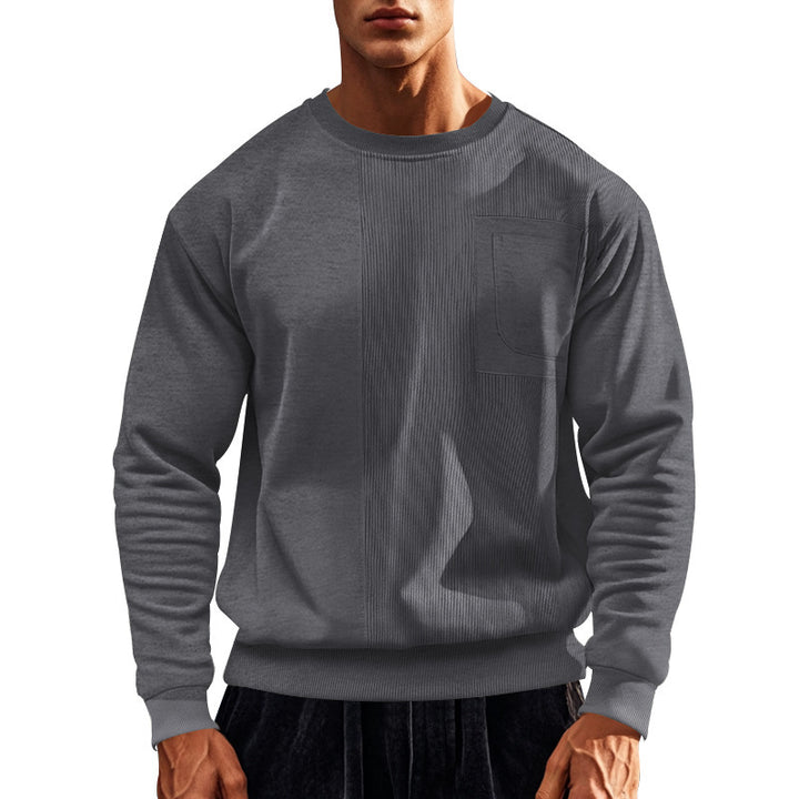 Herren Sportlicher Sweatshirt mit strukturiertem Design und praktischer Tasche Aliams