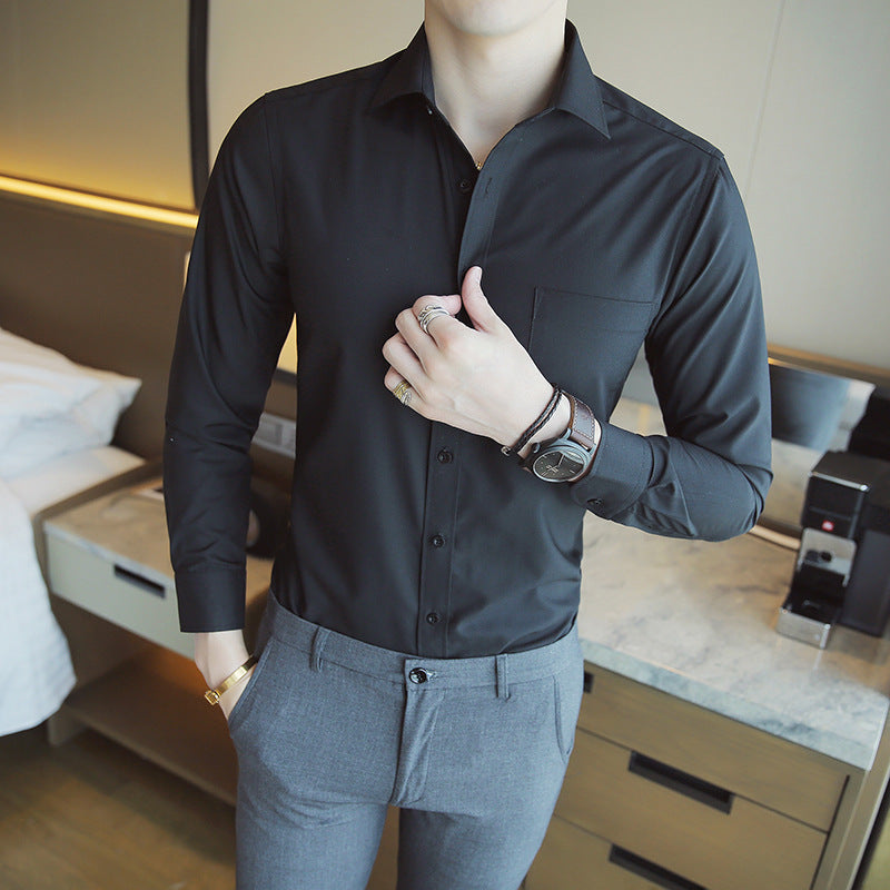 Herren elegantes Longsleeve-Hemd mit modernen Details und komfortablem Schnitt Aliams